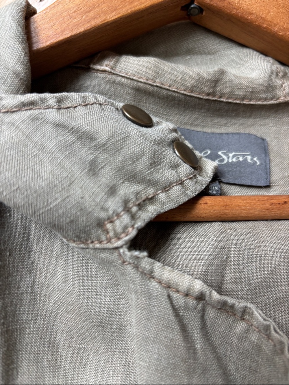 100% Linen Michael Stars Anorak Jacket Size Small - Picture 8 of 12